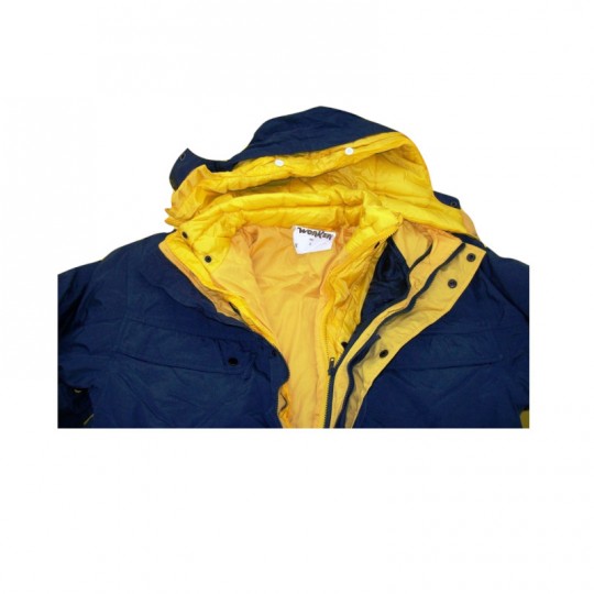 Giaccone Giubbotto Parka sportivo in cotone triplo uso giallo/blu Home