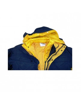 Giaccone Giubbotto Parka sportivo in cotone triplo uso giallo/blu Home