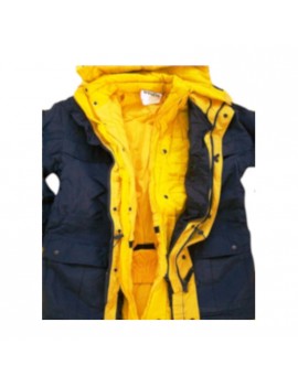 Giaccone Giubbotto Parka sportivo in cotone triplo uso giallo/blu Home