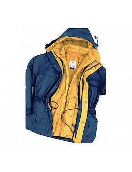 Giaccone Giubbotto Parka sportivo in cotone triplo uso giallo/blu Home