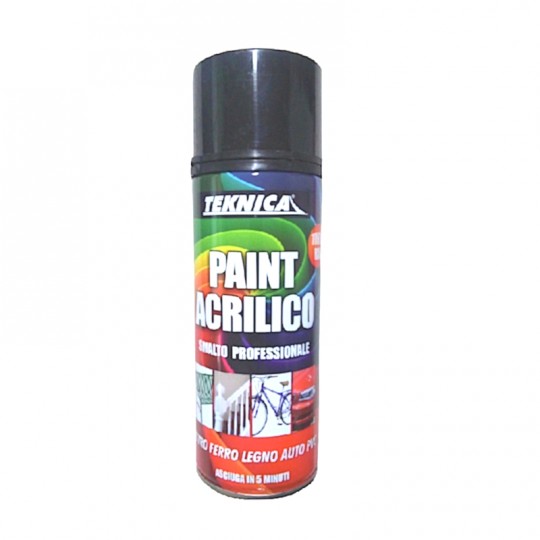 Smalto acrilico RAL9010 Bianco E RAL 9005 Nero-Lucido e opaco spray 400ml Home