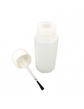 Barattolo Boccettino in plastica bianca opaca 40 ml con pennellino per smalto unghie e vernice da ritocco HomeLADY'S LINE®