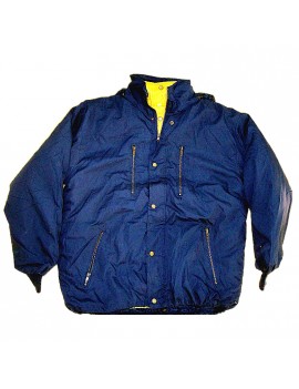 Giubbino Parka sportivo in cotone doppio uso blu/giallo Taglia M Home