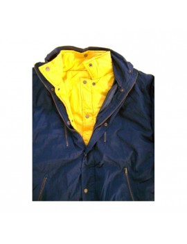 Giubbino Parka sportivo in cotone doppio uso blu/giallo Taglia M Home