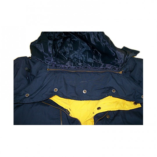 Giubbino Parka sportivo in cotone doppio uso blu/giallo Taglia M Home