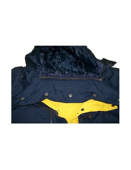 Giubbino Parka sportivo in cotone doppio uso blu/giallo Taglia M Home