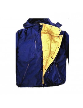 Giubbino Parka sportivo in cotone doppio uso blu/giallo Taglia M Home