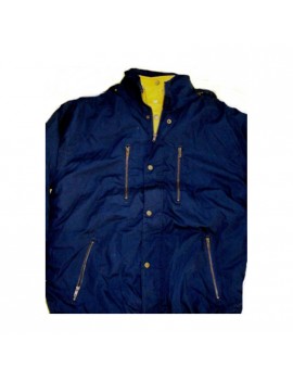 Giubbino Parka sportivo in cotone doppio uso blu/giallo Taglia M Home