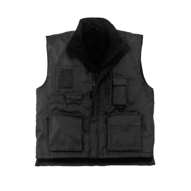 Gilet nero in nylon/poliestere multitasche imbottito interno in pile Taglia XXL Home