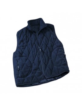 Gilet blu in pile trapuntato Home