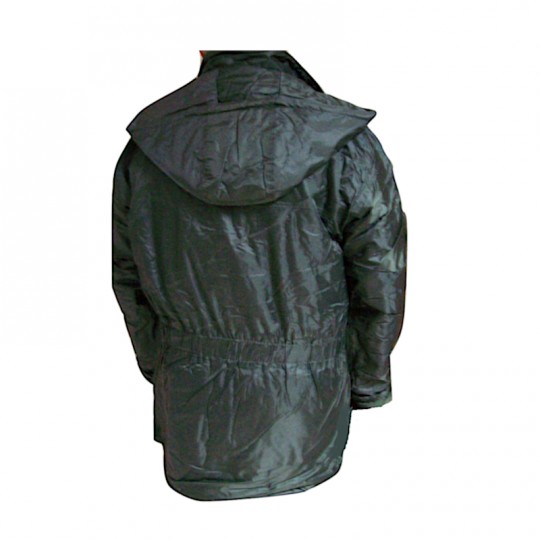 Giaccone Parka verde in nylon PVC Impermeabile Home