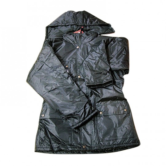 Giaccone Parka verde in nylon PVC Impermeabile Home