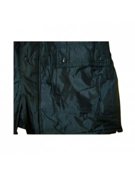 Giaccone Parka verde in nylon PVC Impermeabile Home