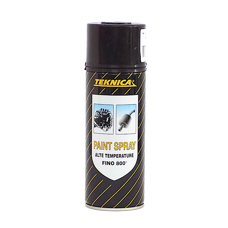 Smalto alte temperature spray 400ml alluminio o nero resistente a 800° HomeTEKNICA